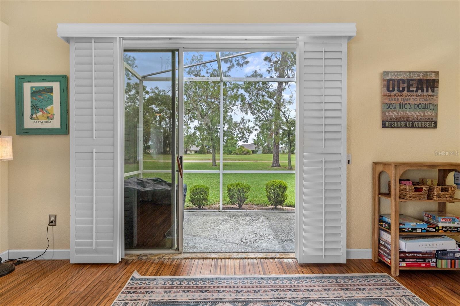 PLANTATION SHUTTERS VIEW OF THE 12TH HOLE