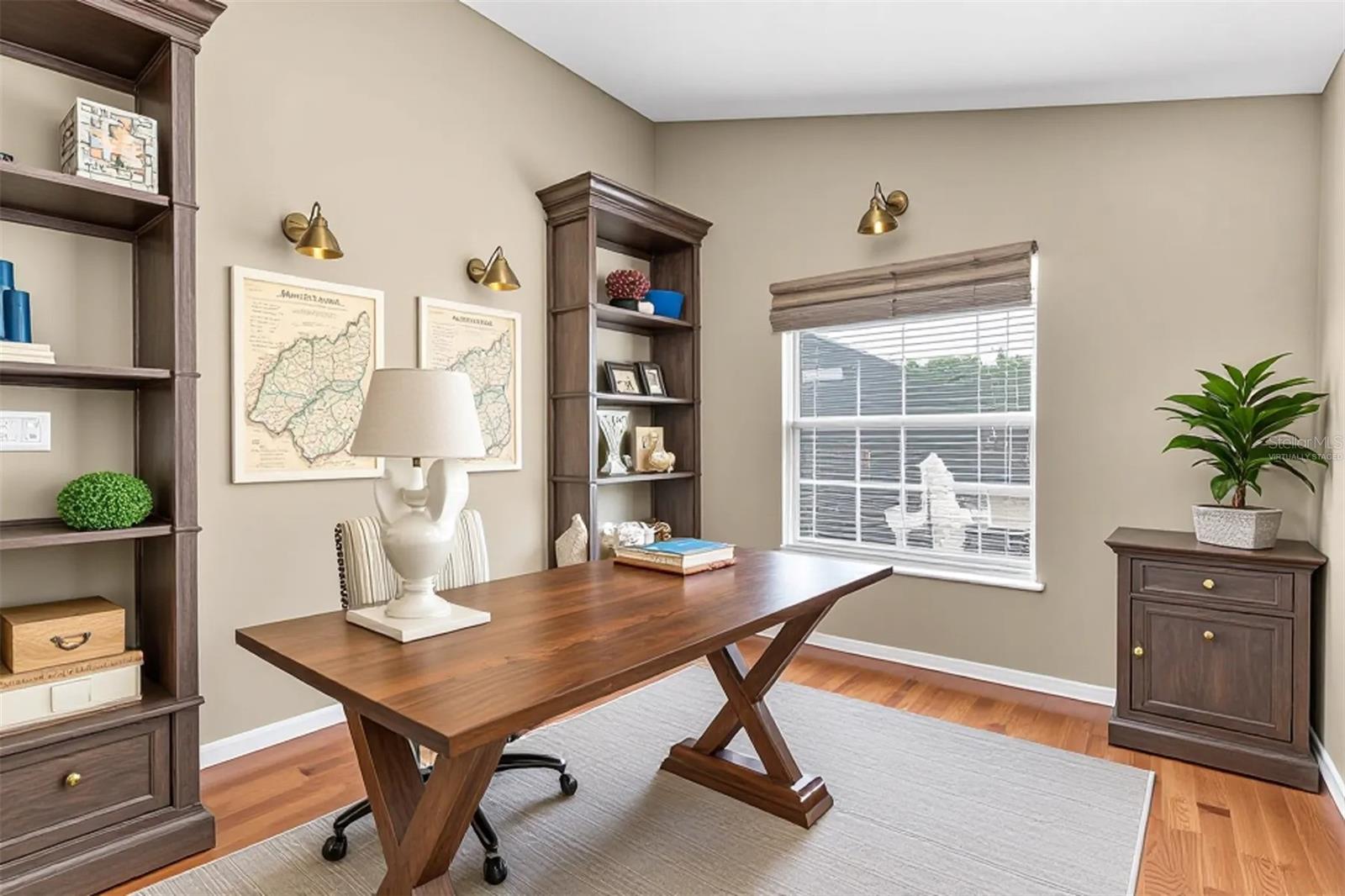 bedroom 4 with closet/virtually staged as office