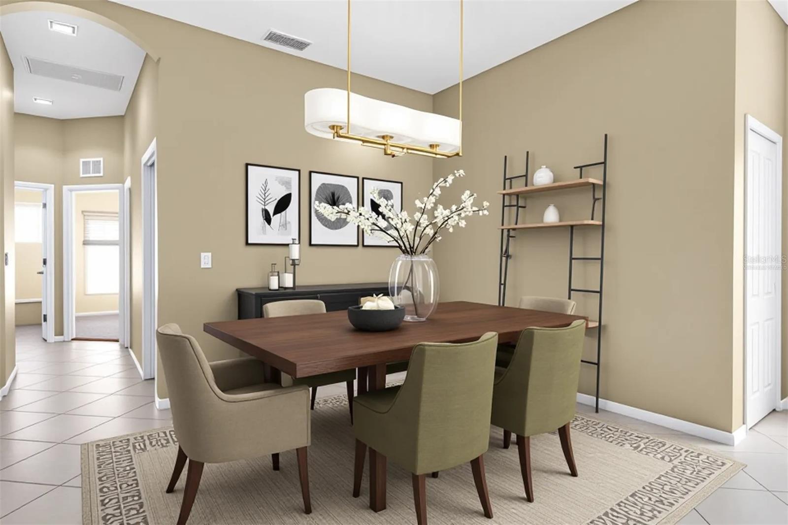 dining room/virtually staged
