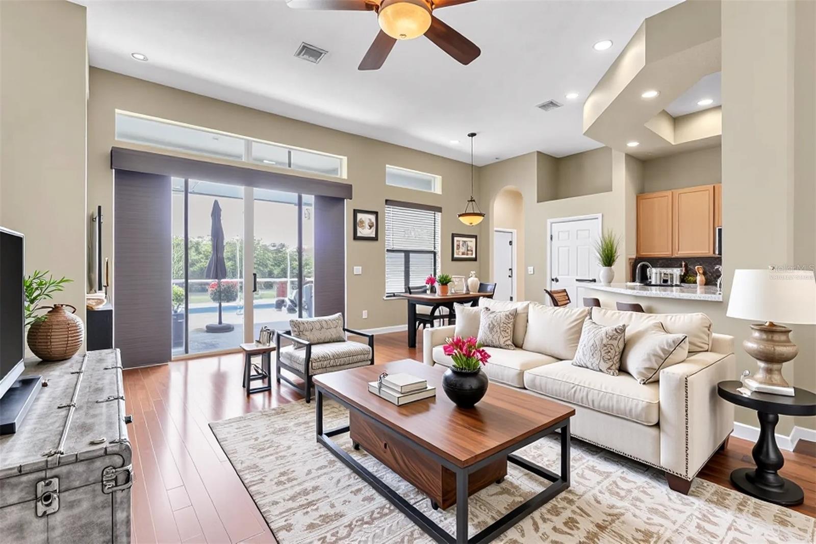 living room virtually staged option 2