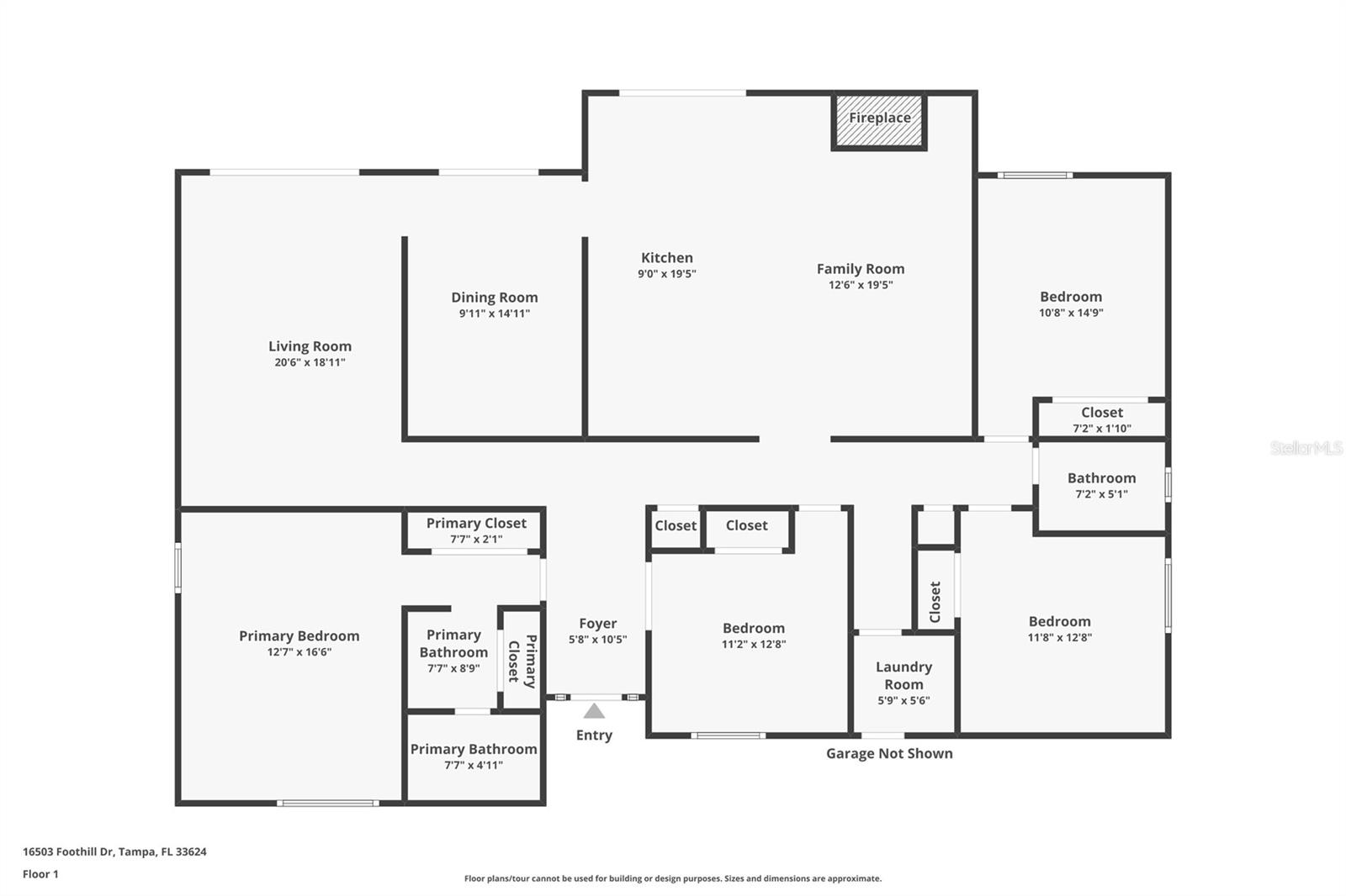 16503 FOOTHILL DR, TAMPA, FL, 33624