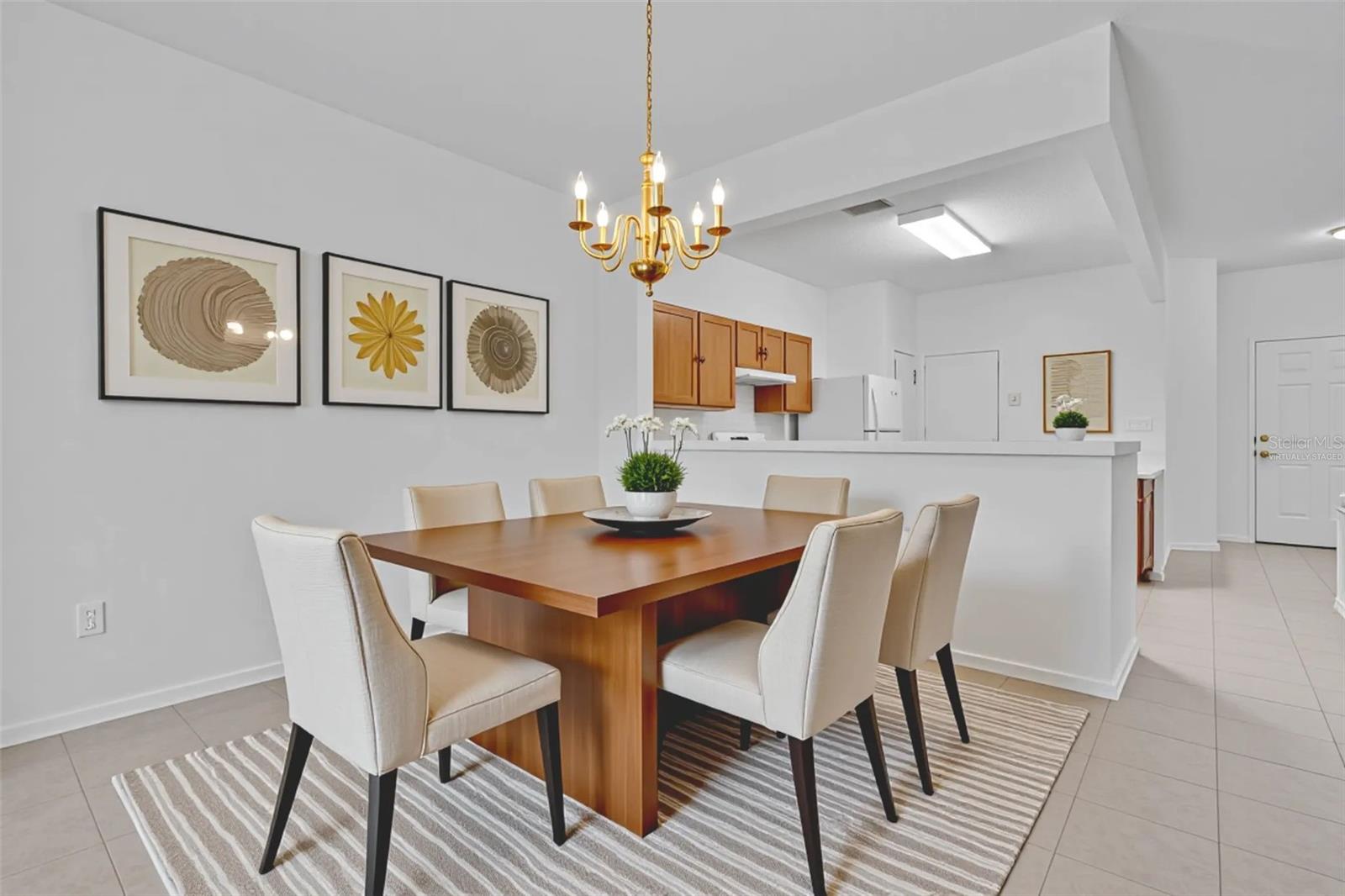 Virtually Staged Dining Area