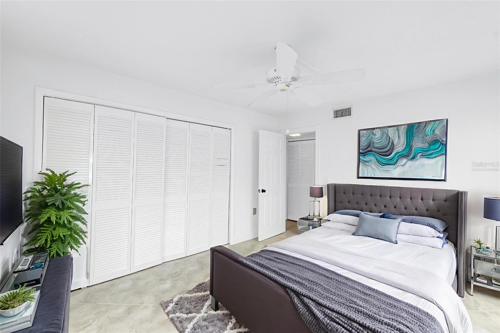 Virtually staged guest room