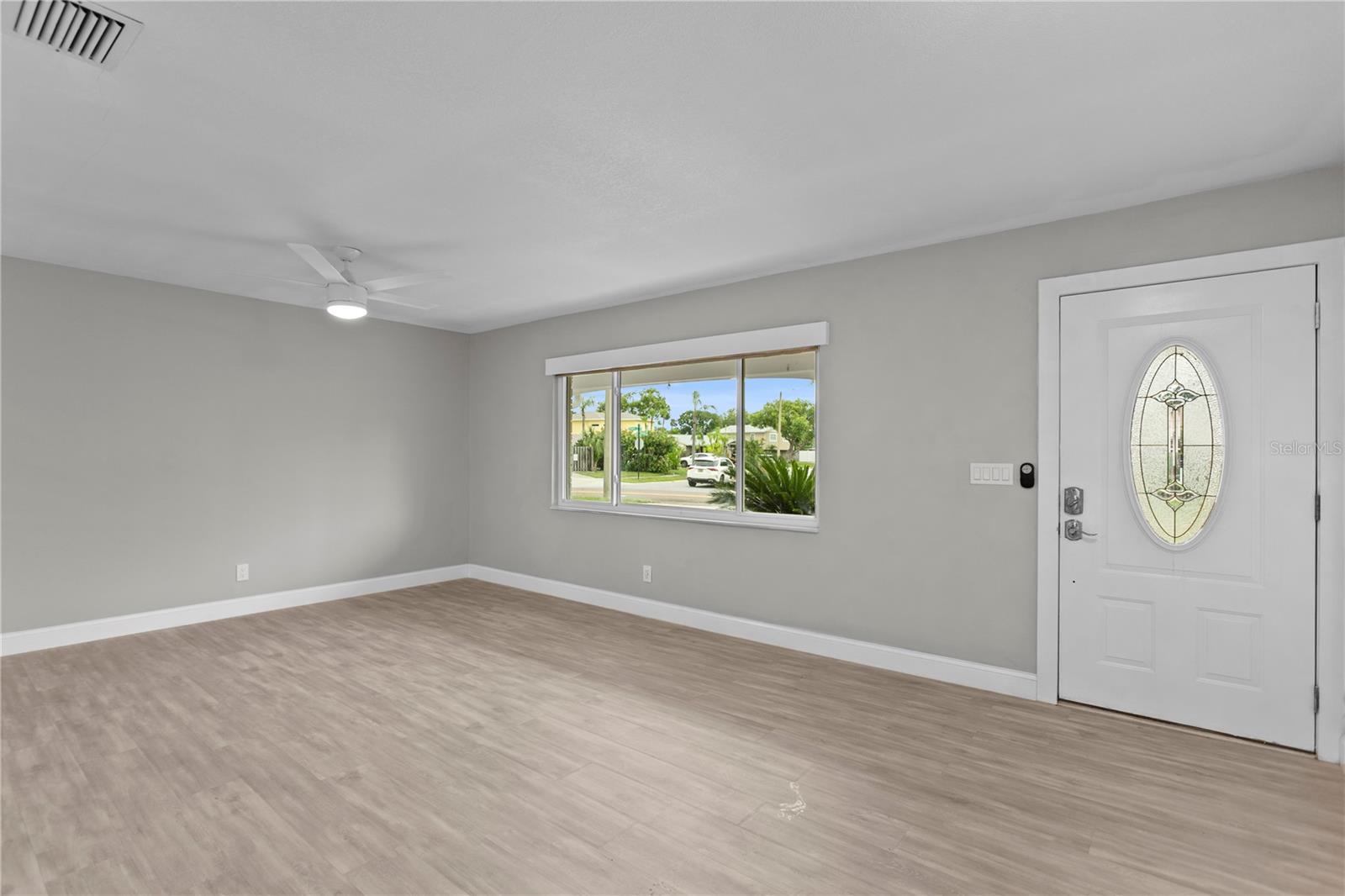 Front door and front window