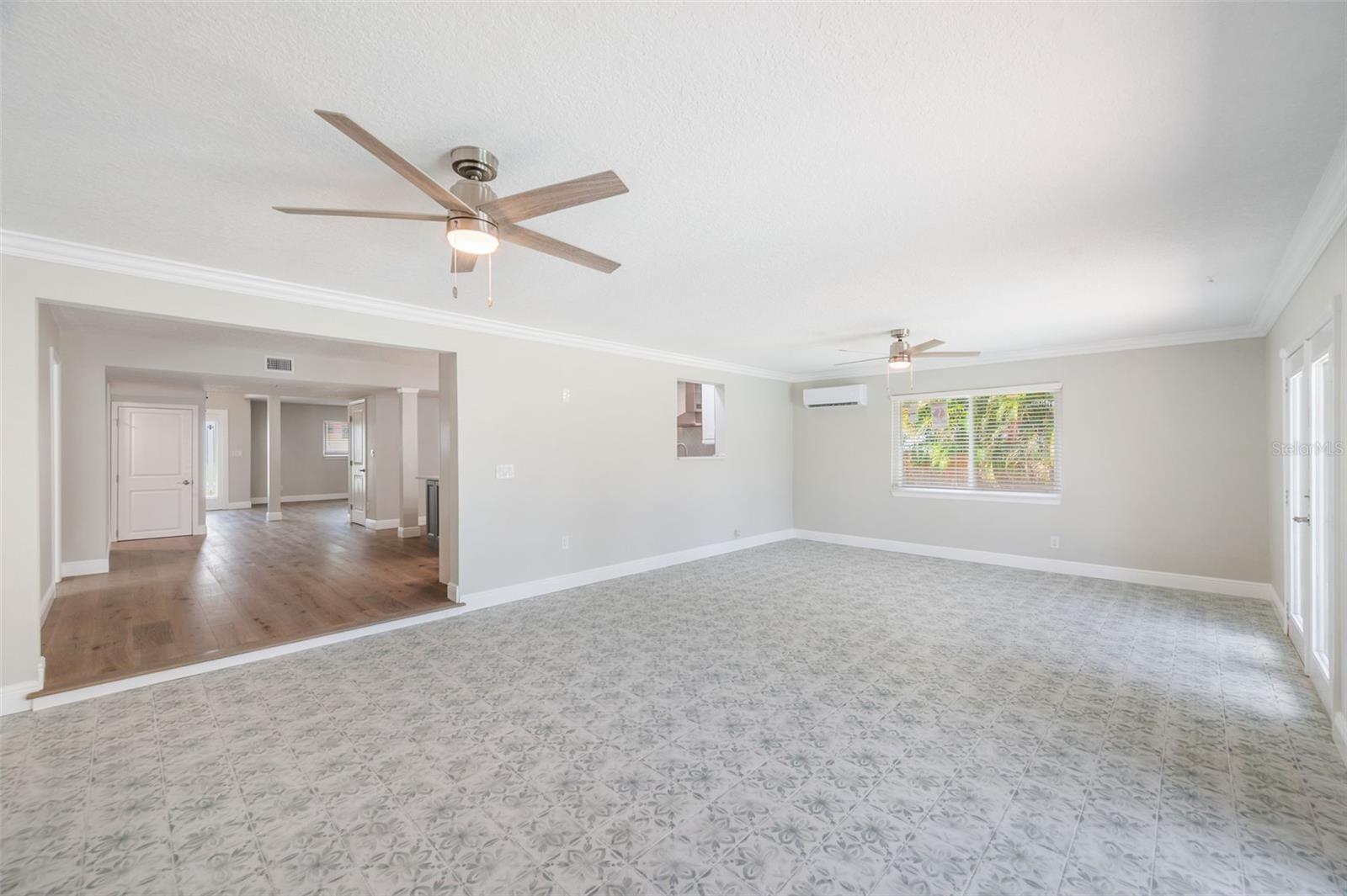 great room out to pool