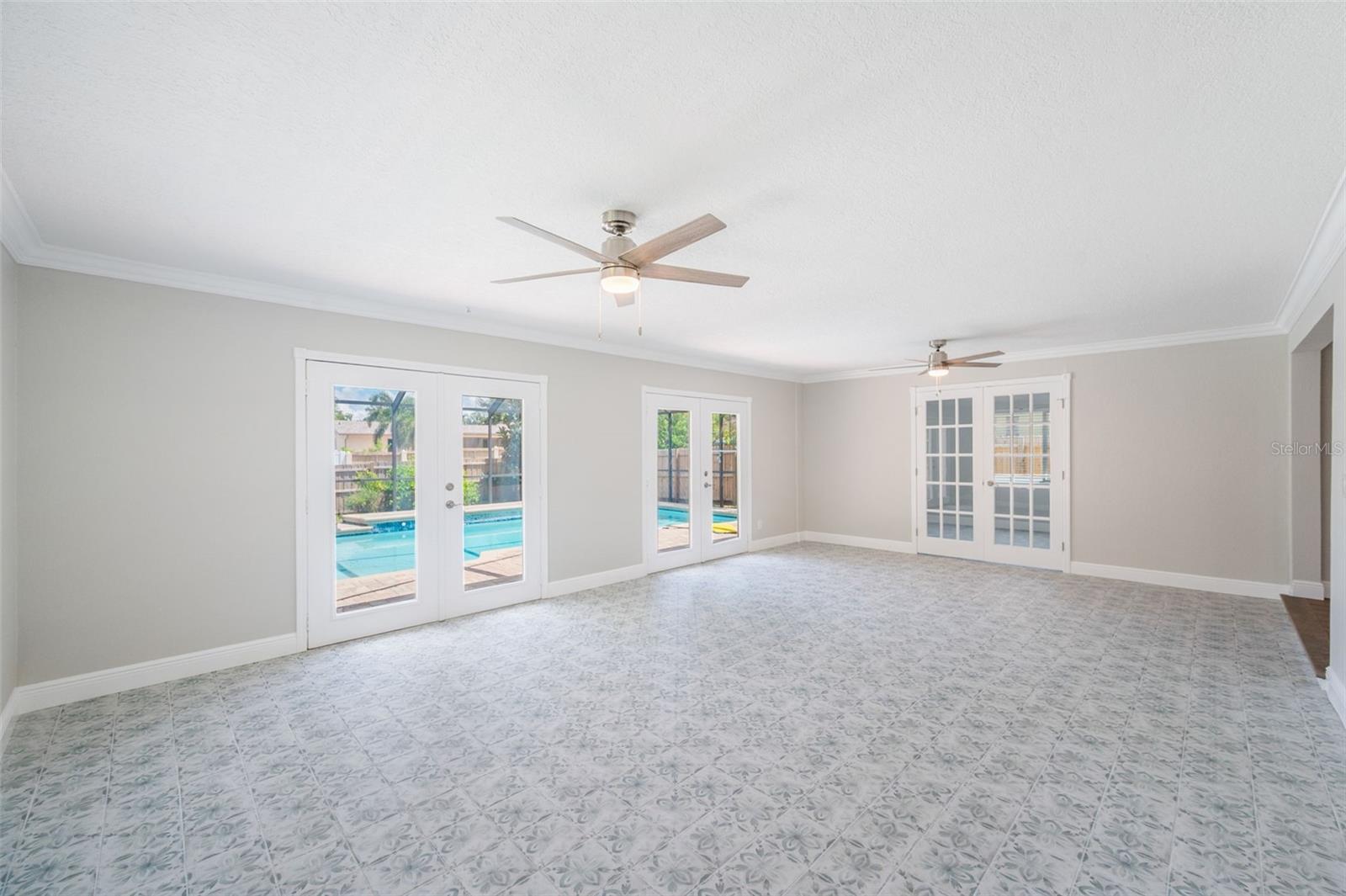 great room out to pool