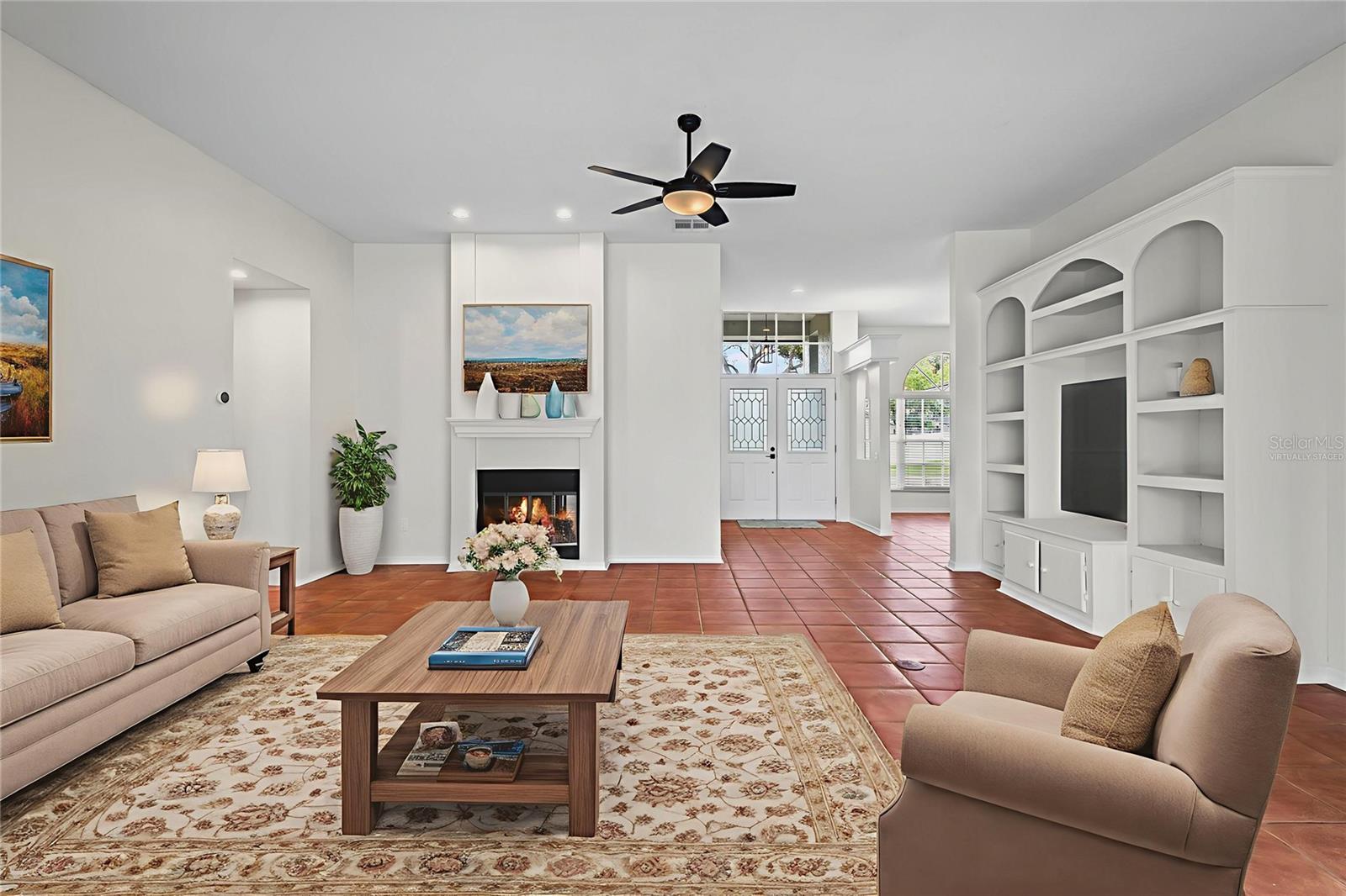 virtually staged - great room