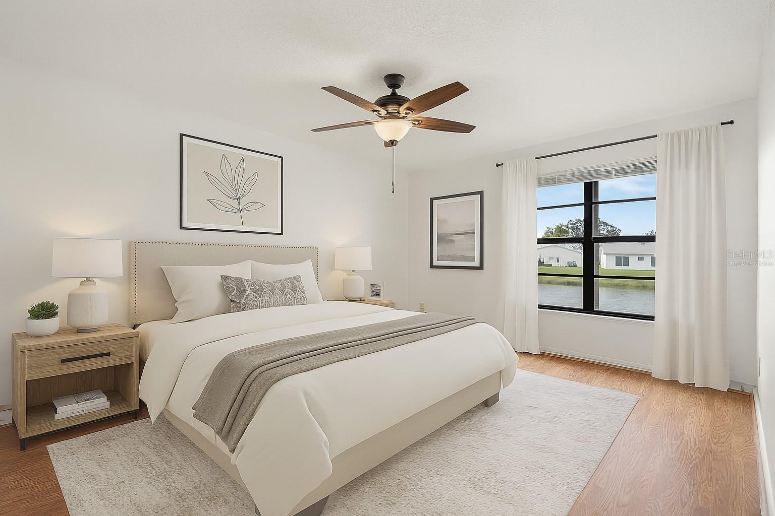 primary bedroom virtually staged