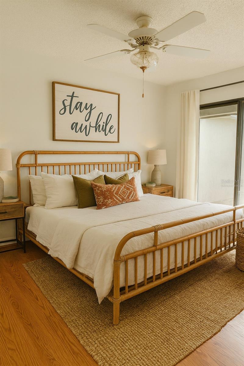 virtually staged second bedroom