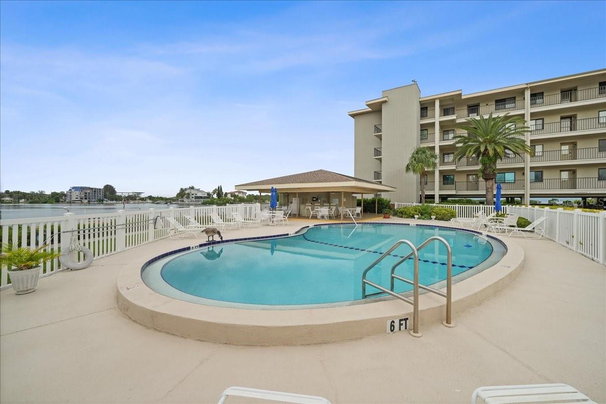 Waterfront Heated Pool over-looking Water
