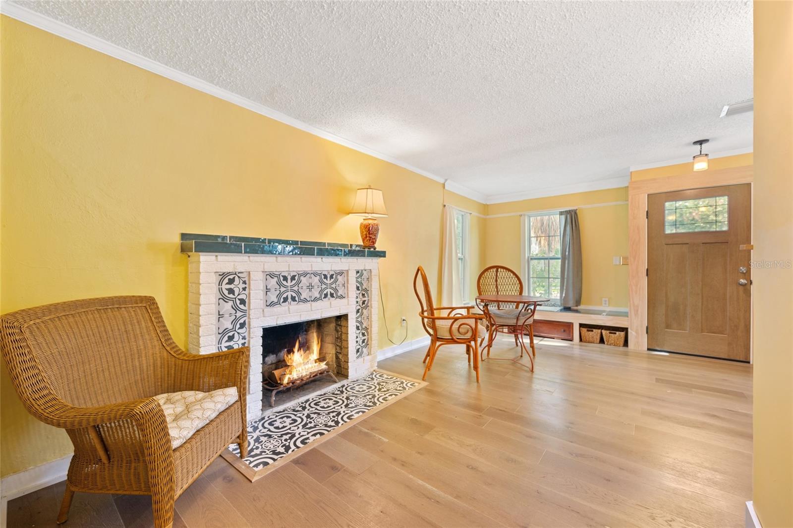 Built in bench and craftsman style front door - 2 more little things