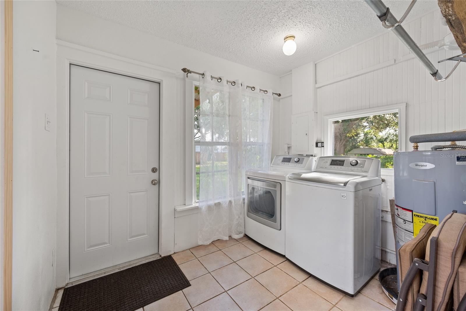 Laundry room out to deck