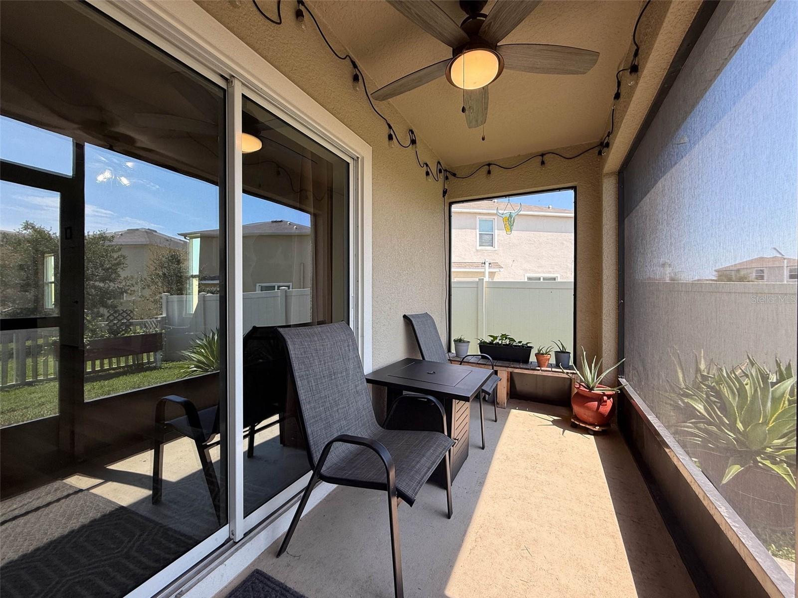 BEAUTIFUL VIEWING AREA OF THE POND AND BACKYARD