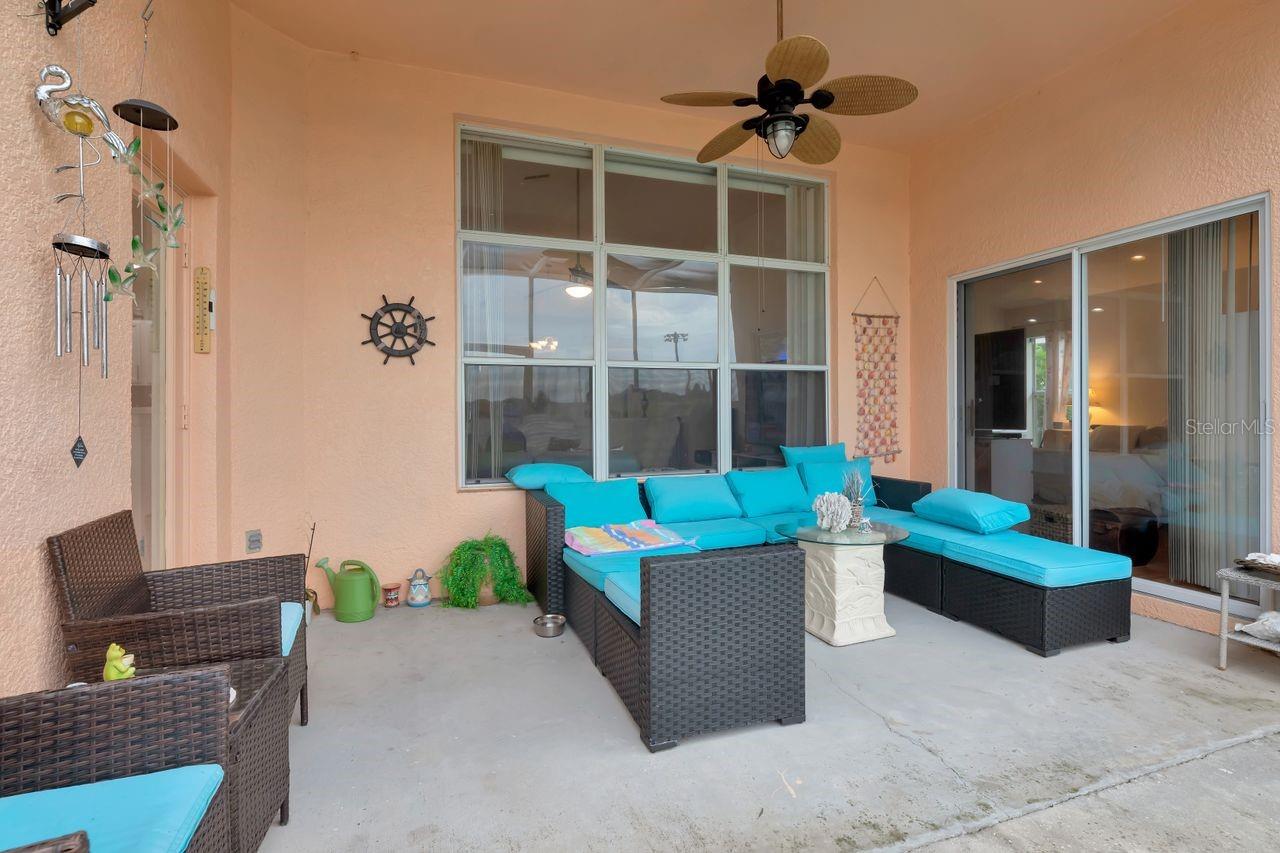 Finished screened in patio.