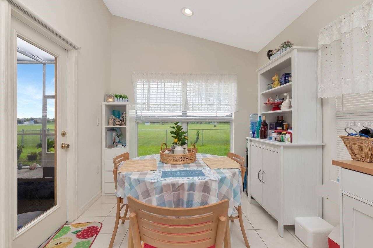 Breakfast nook with a perfect view.