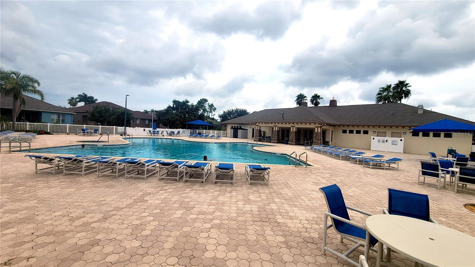 Pool area with club house