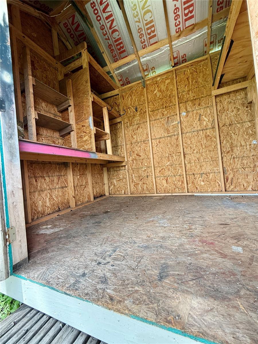 Inside of shed
