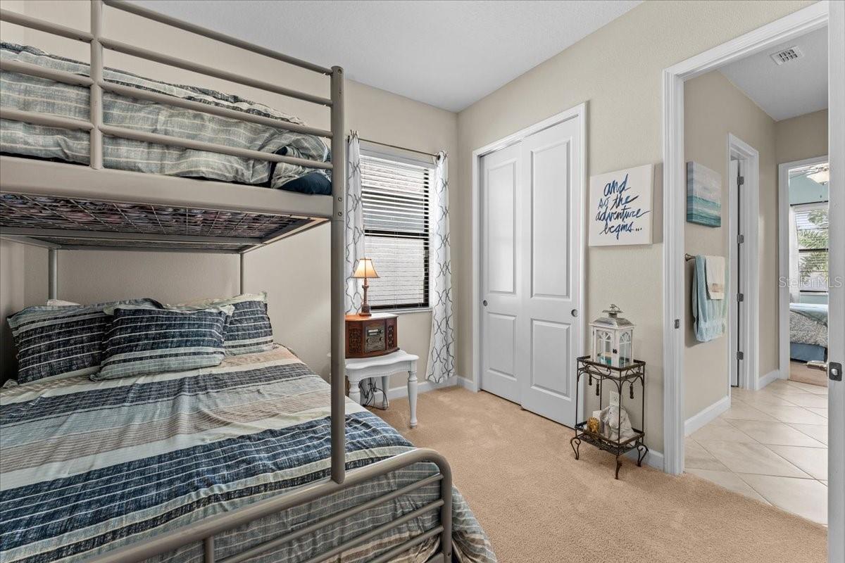 Secondary bedroom #2 that shares 2nd bath with secondary bedroom #1