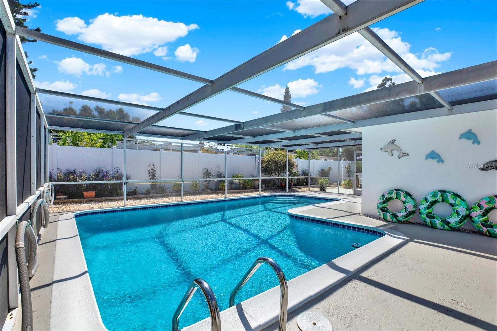 Pool enclosure rescreened 2025