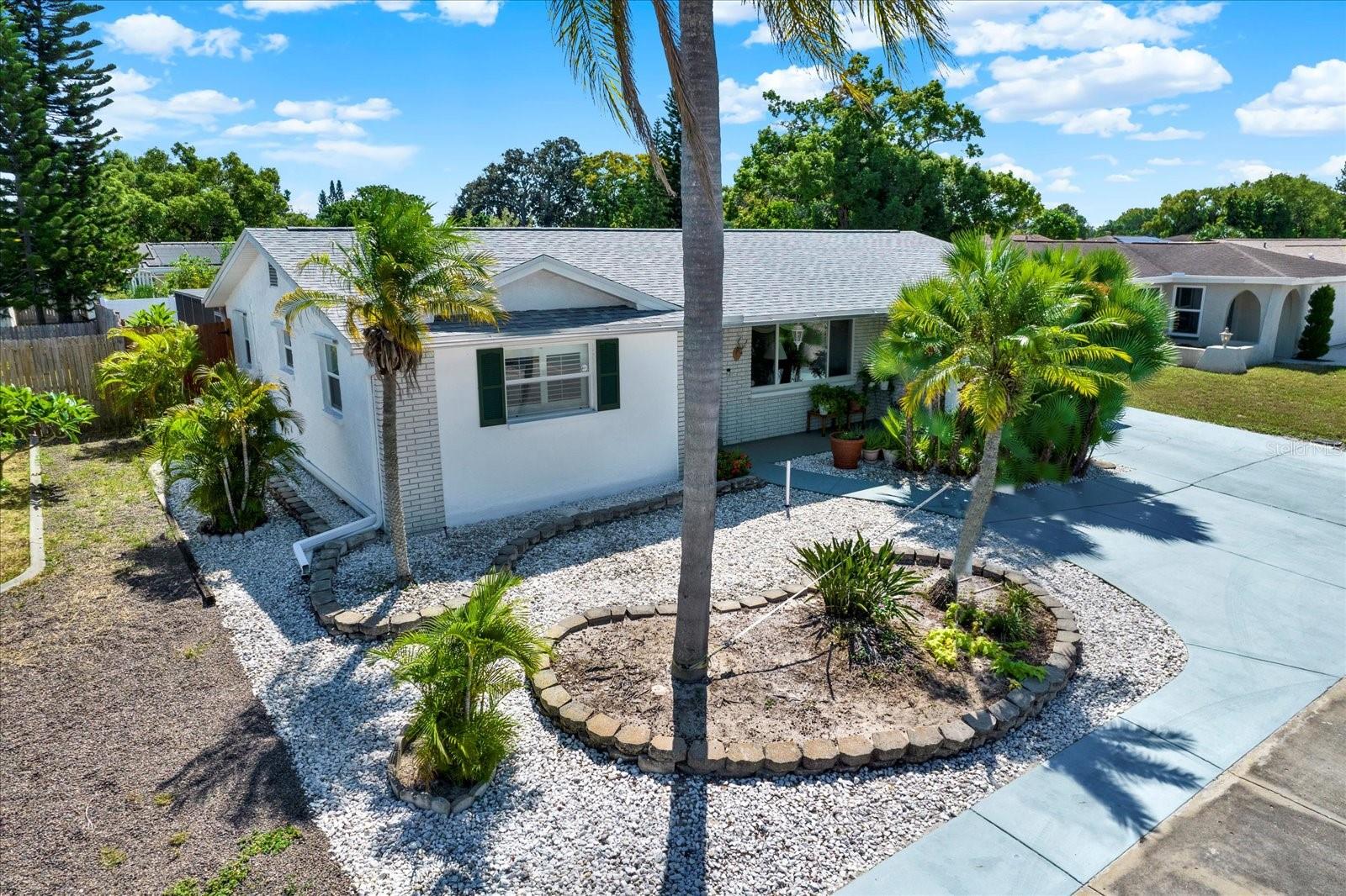 Completely fenced backyard.