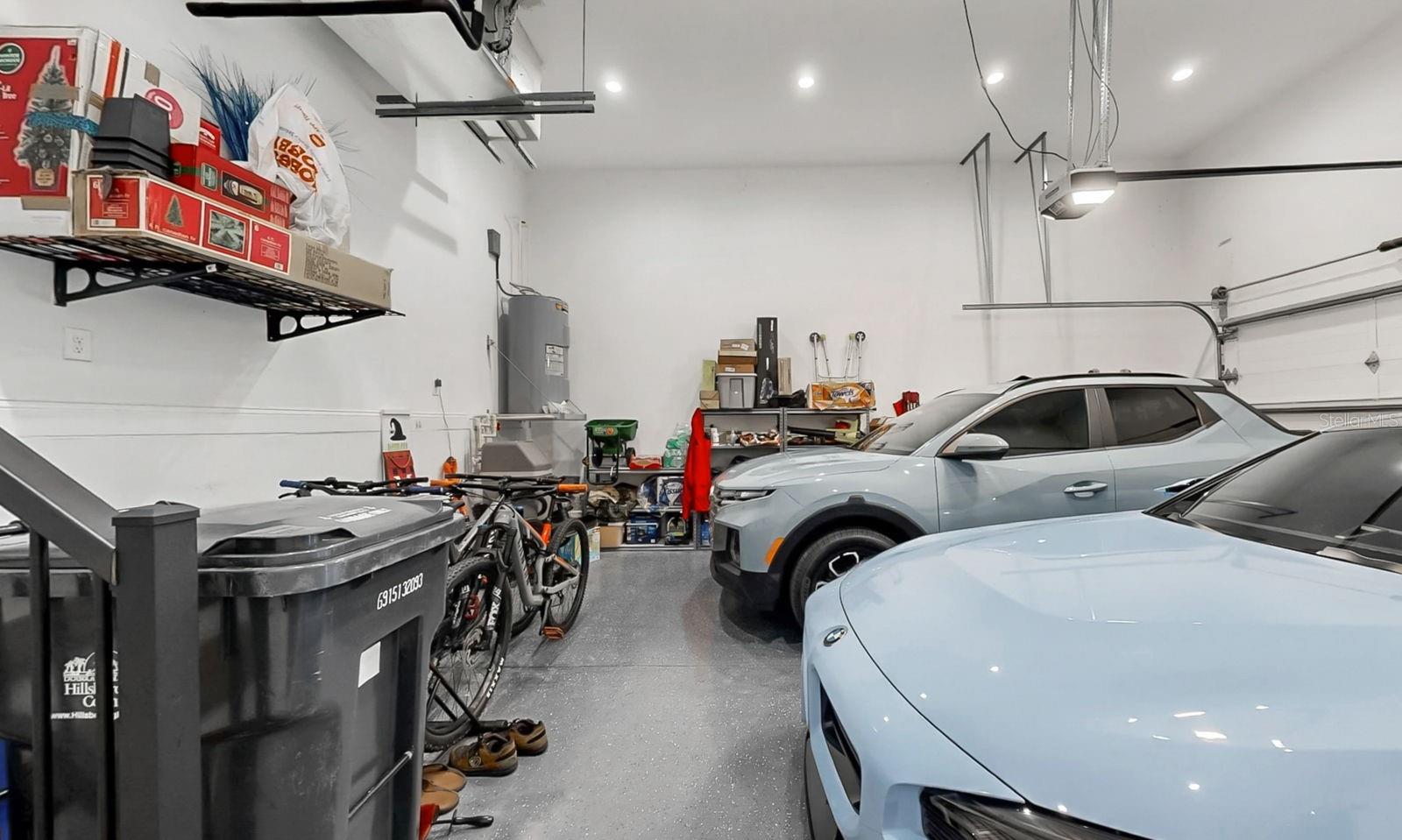 Garage with bumped area