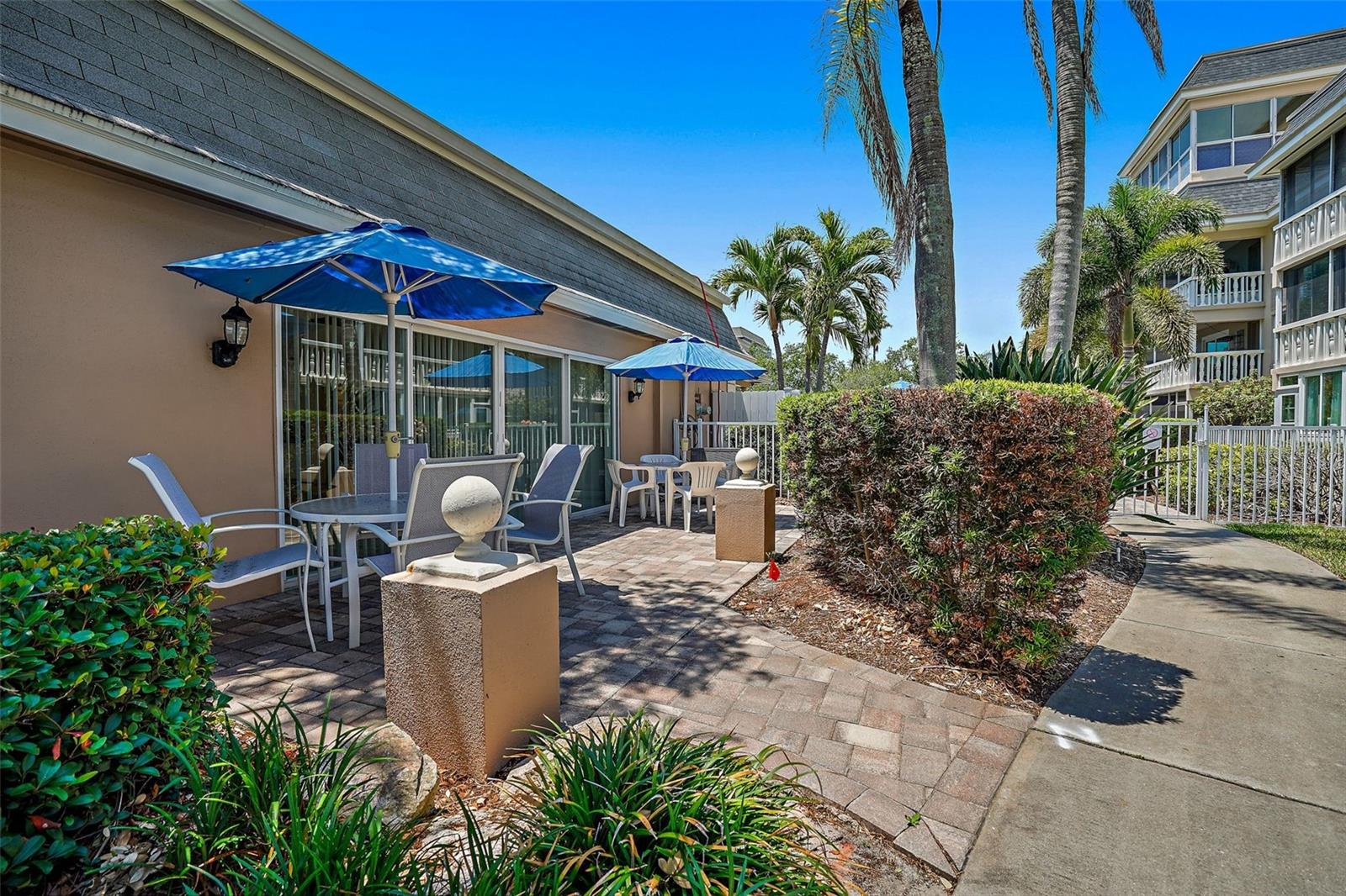 Clubhouse picnic tables