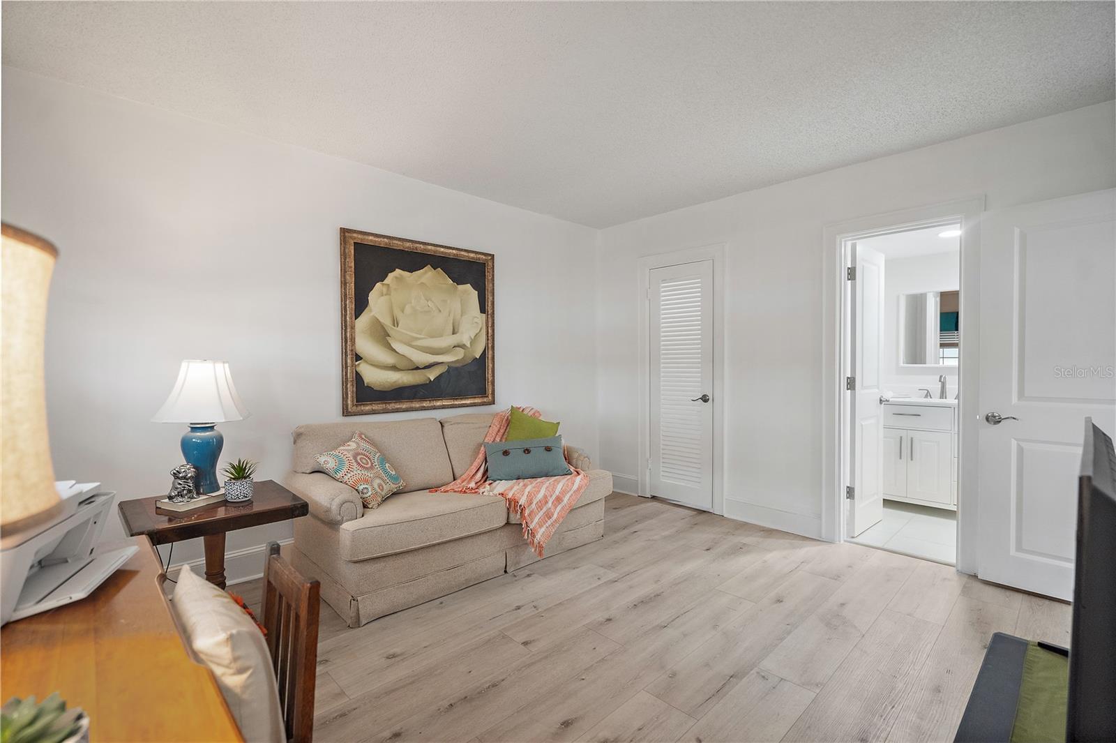Guest Bedroom has walk-in closet