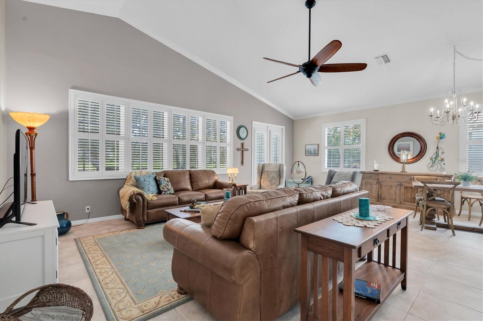 Great Room - Soaring Ceilings, Ceramic Tile floors