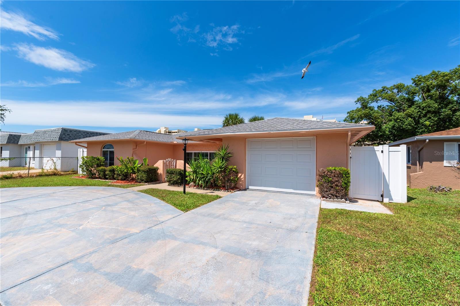 Right front of home.