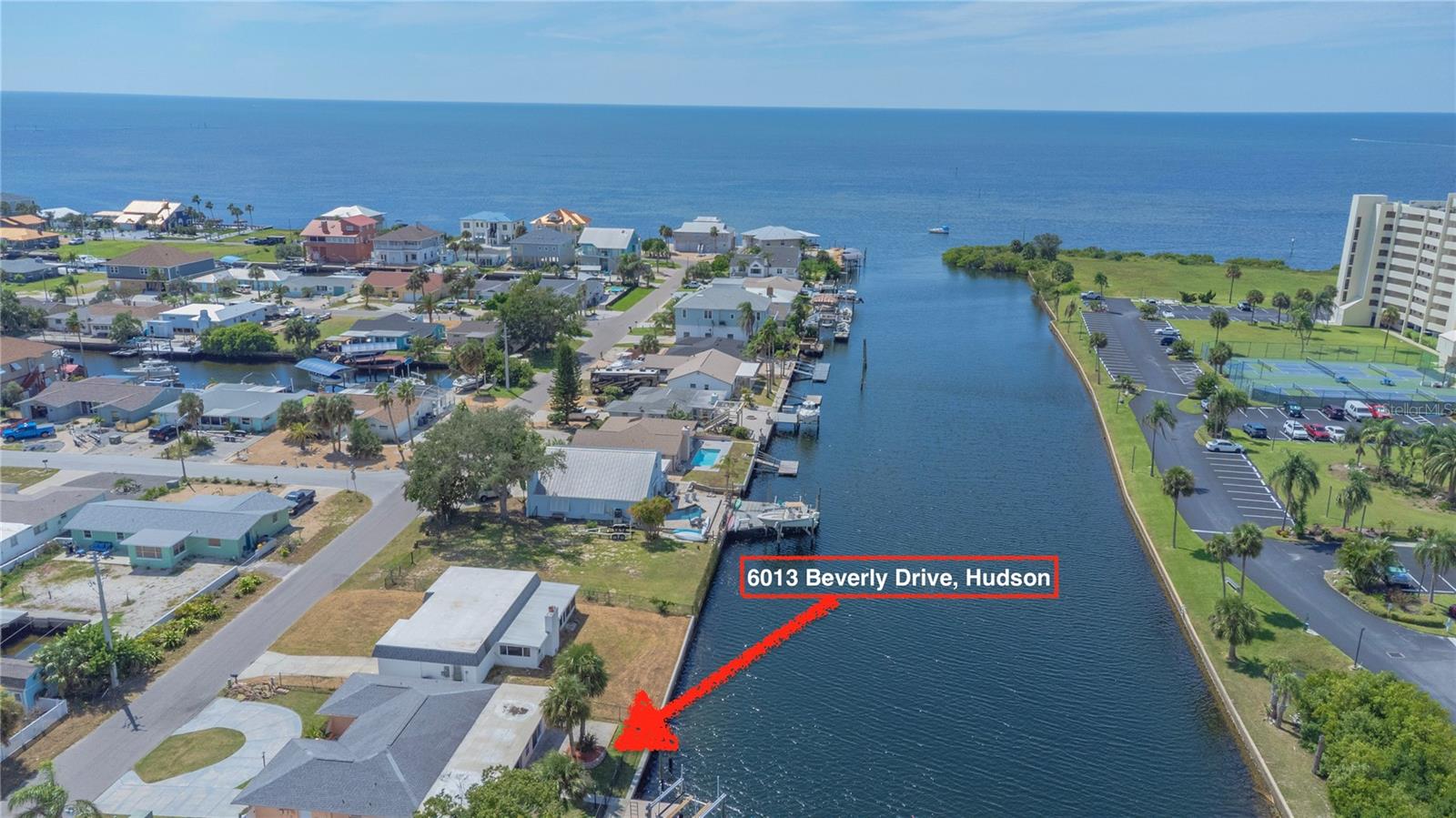 Direct Gulf access and wide canal.