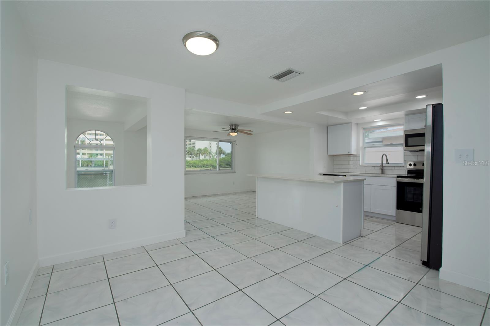 Kitchen dinette is another flex space.