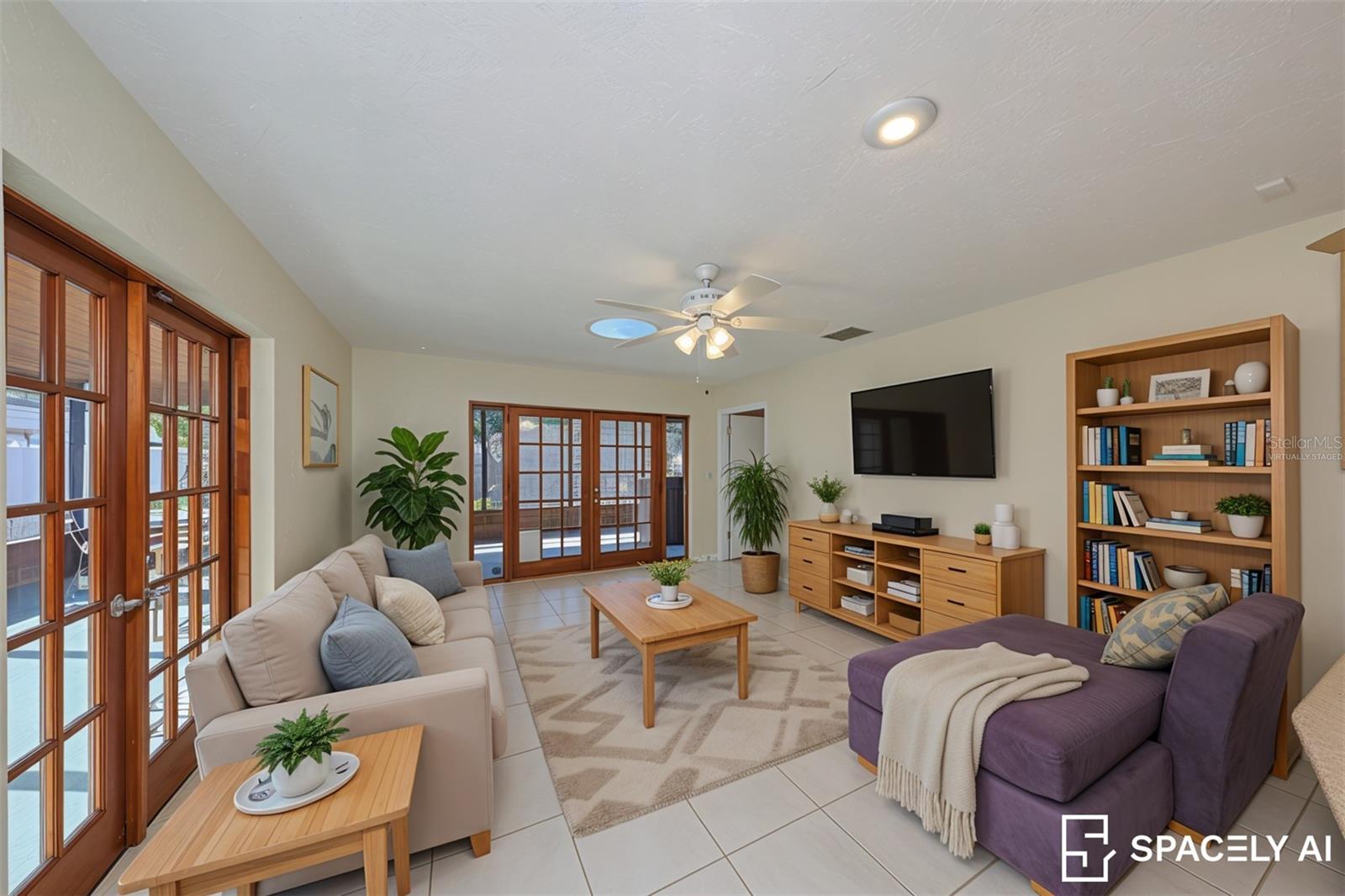 Virtually Staged Family Room