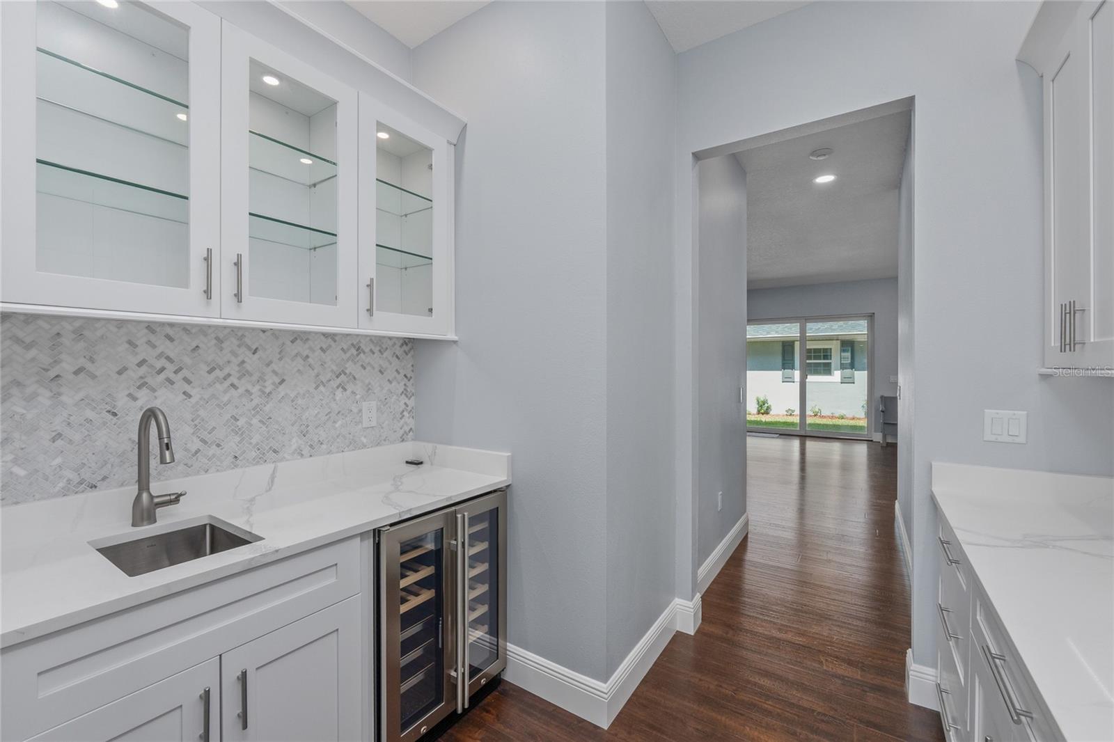 Butler's Pantry adjacent to Dining Room for entertaining with ease