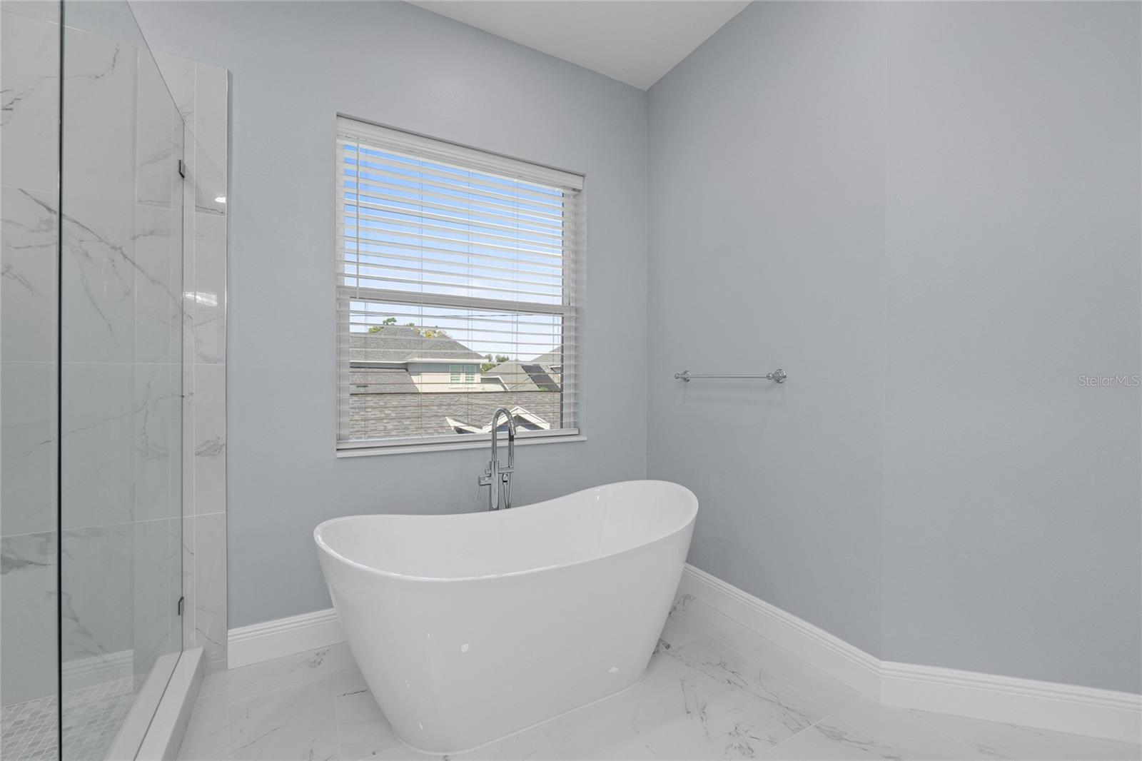 Imagine a luxurious soak in this beautiful, free standing tub