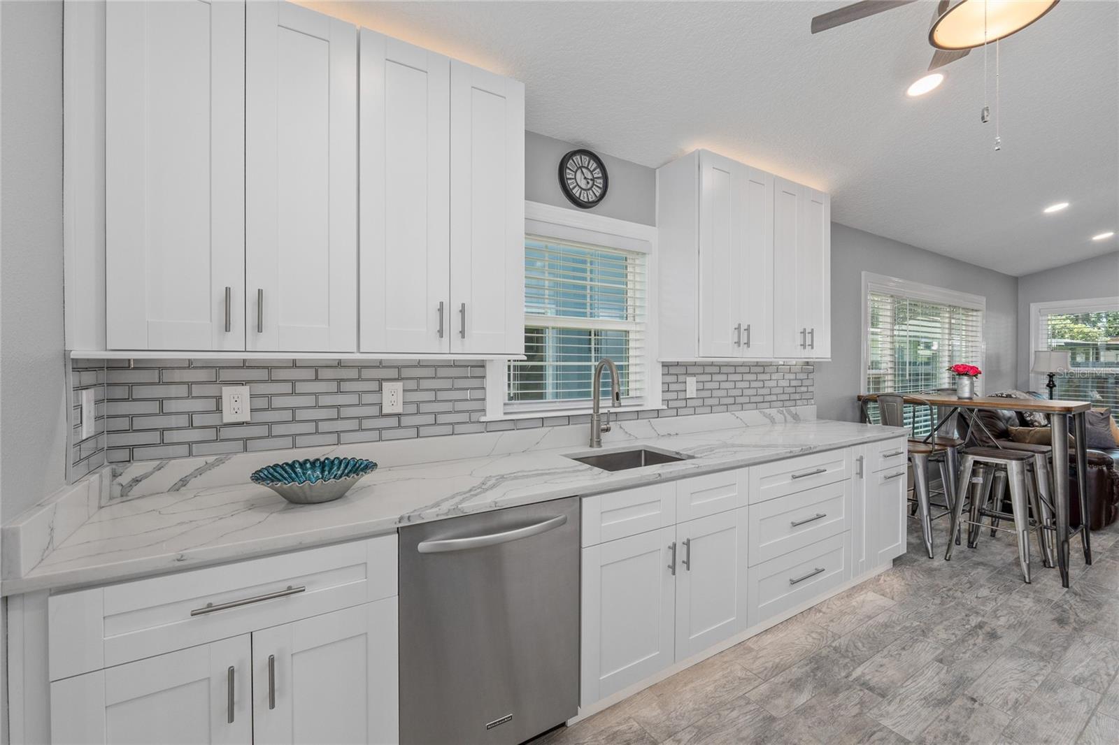 Open floorplan with Kitchen and Living Room combo space