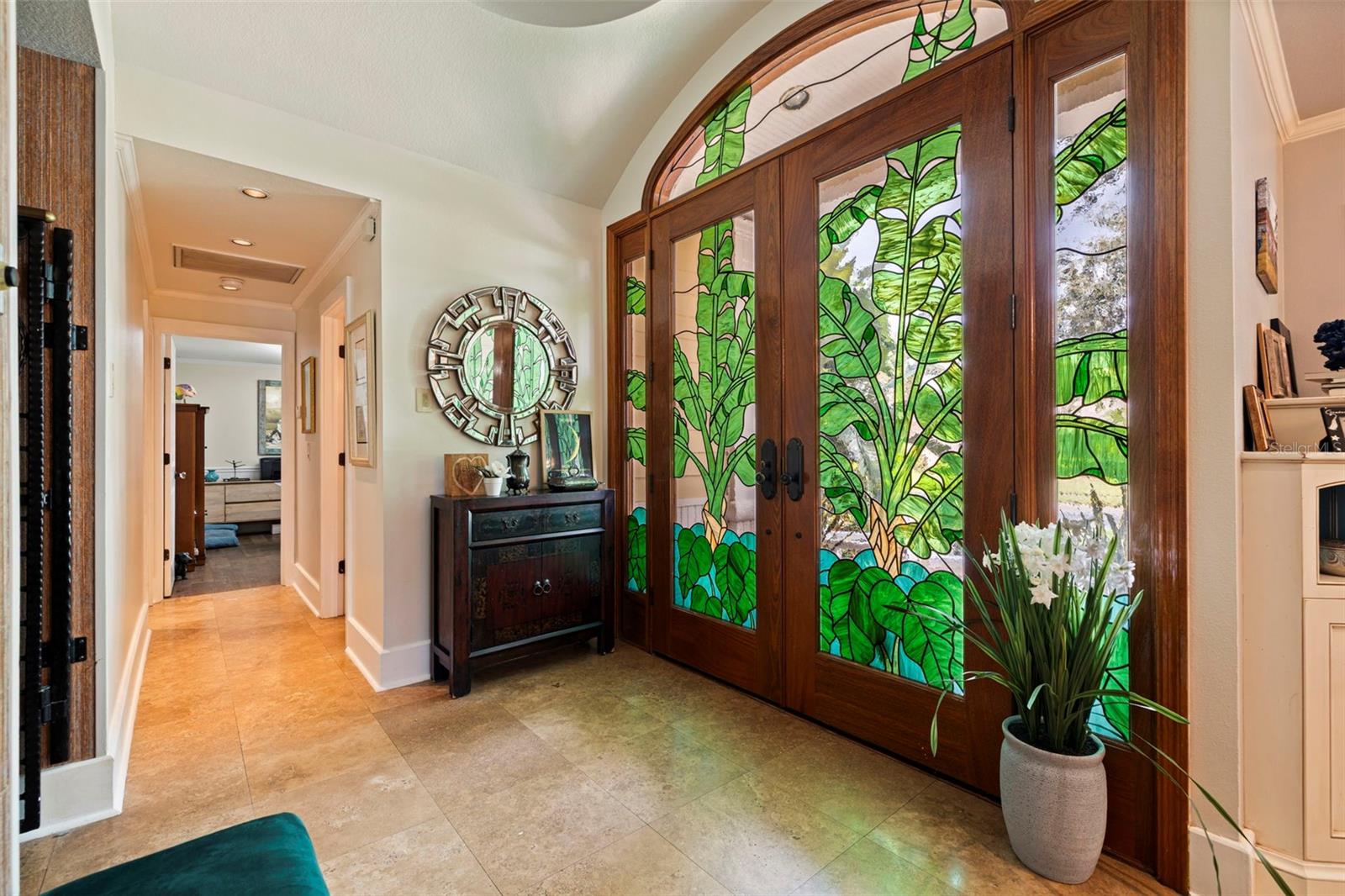 Custom Stained Glass Entry Doors