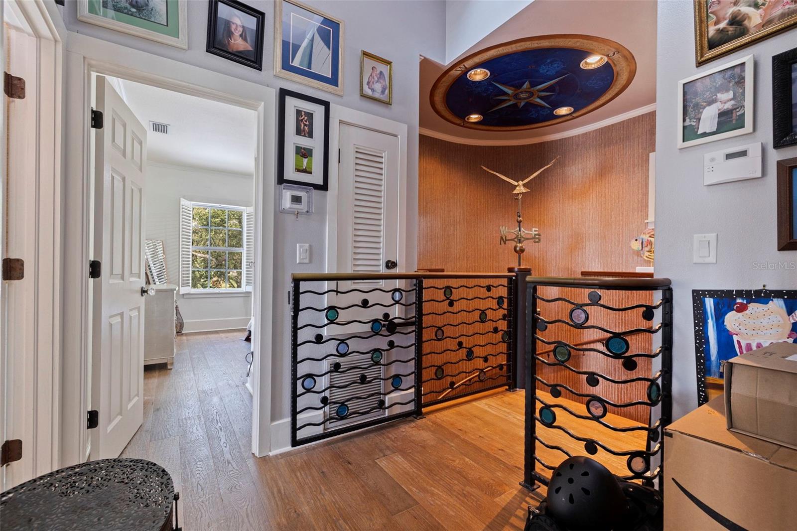 Landing for second floor with gate