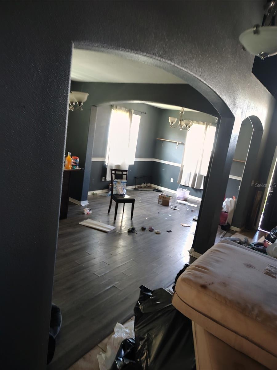 Formal dining to family room