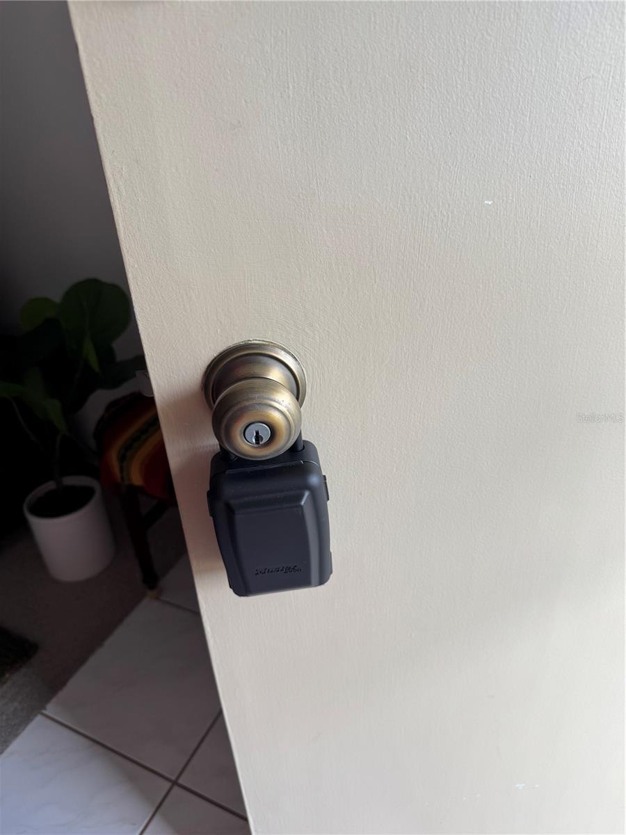 Lockbox on entrance door