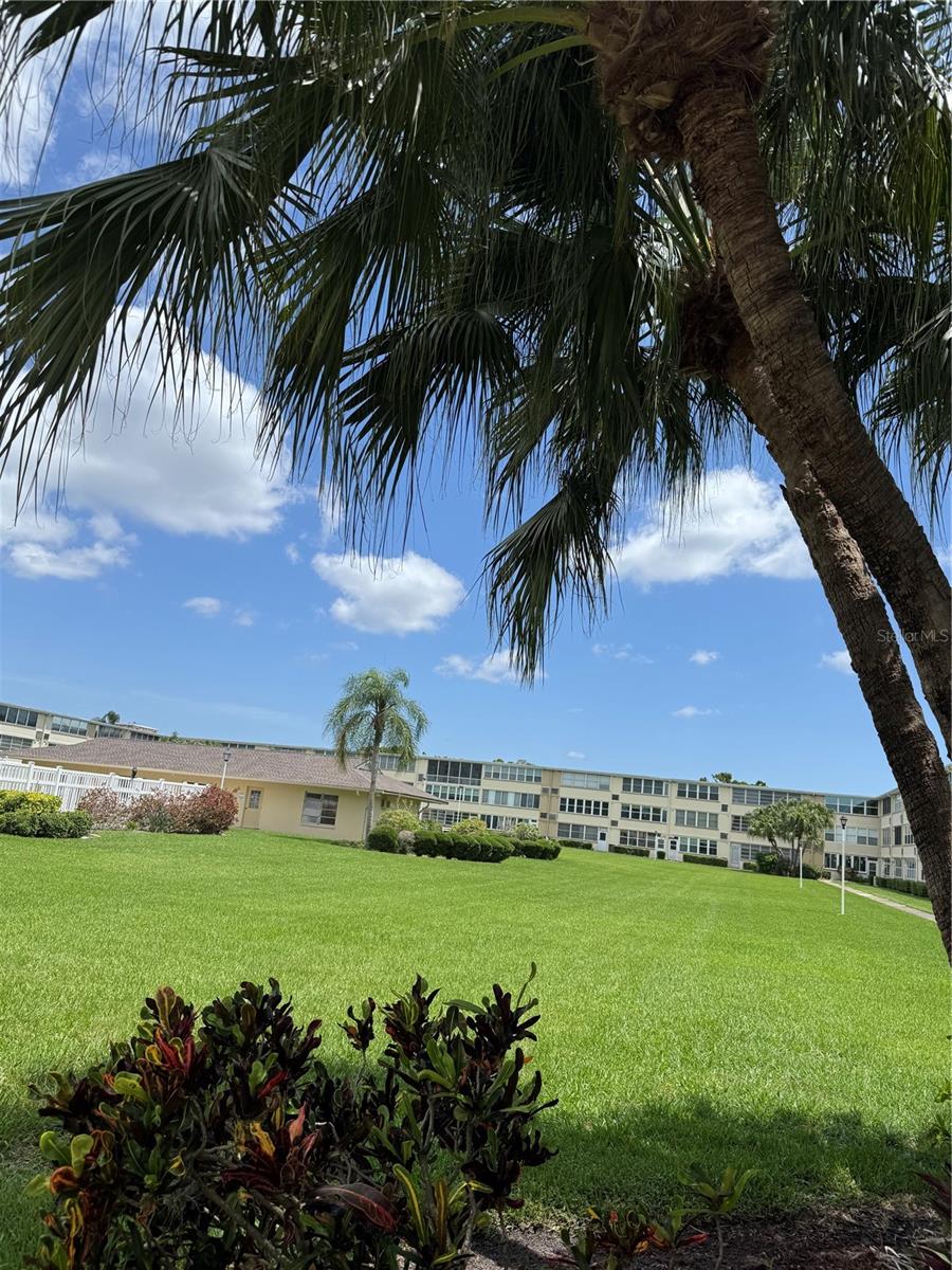 View to pool and community center