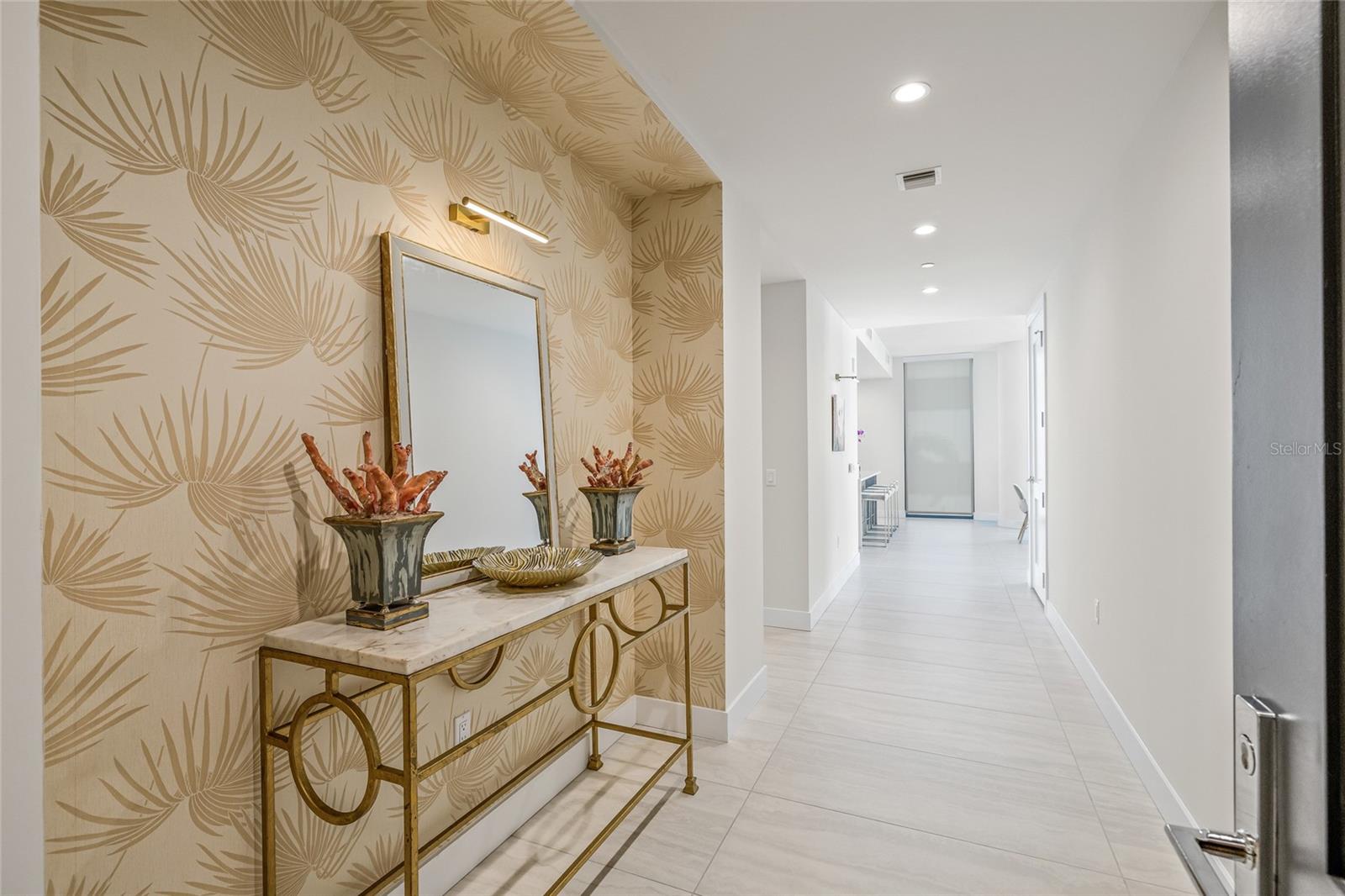 Enter the largest residence at Saltaire, offering a direct view of Tampa Bay from the Open concept living area!