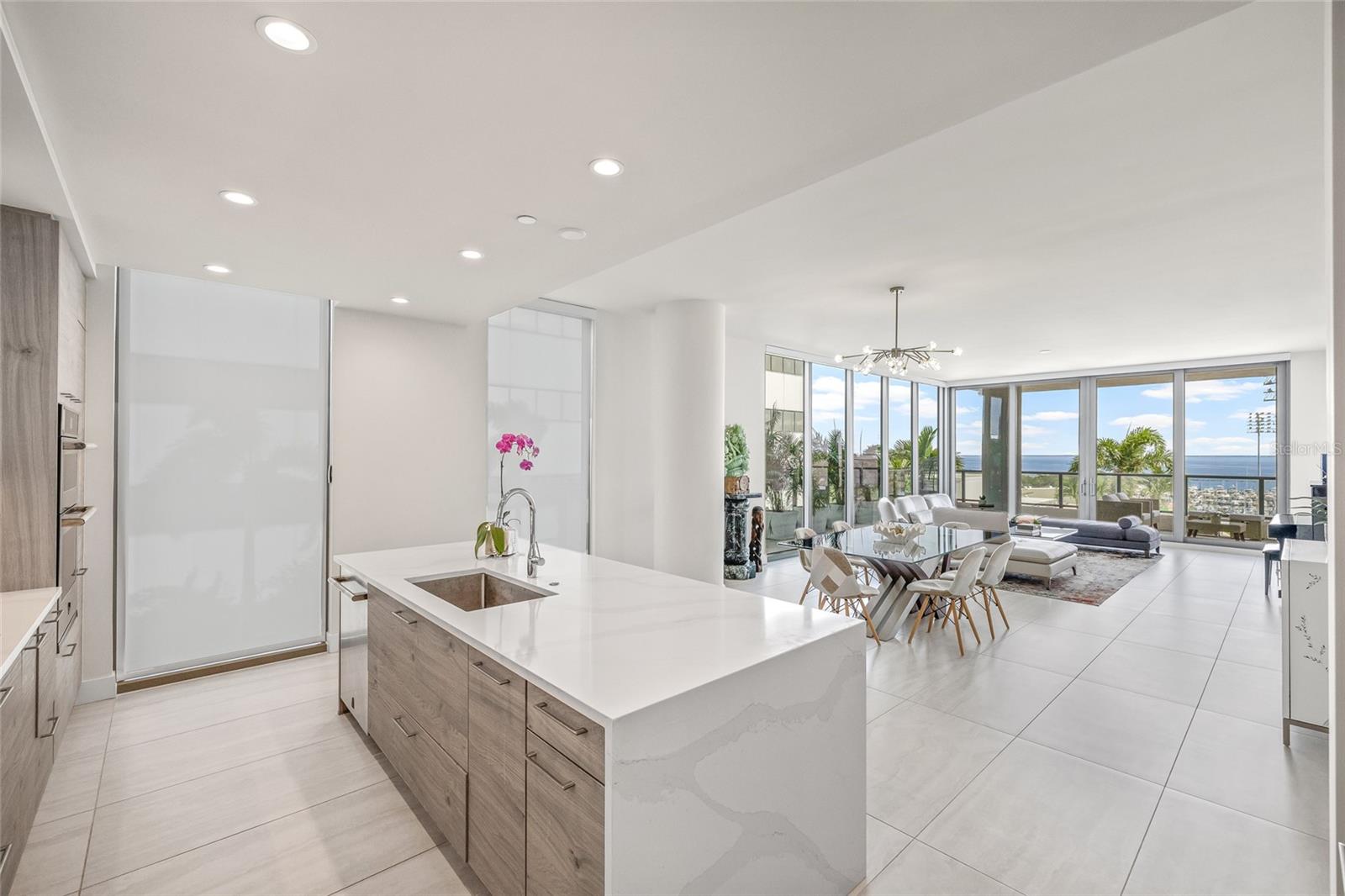 This open floor plan allows for you to visit with your guests