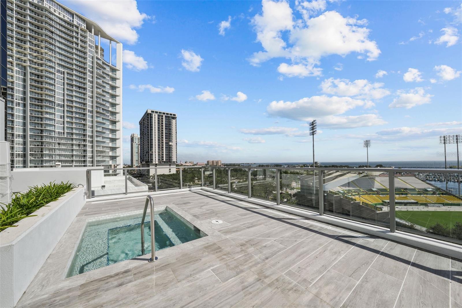 The 7th floor spa is has a fabulous view of Tampa Bay and the city vibe below!