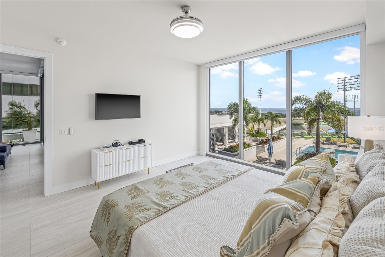 The split floor plan offers privacy with the primary suite on one side of the home and the additional bedrooms on the other.