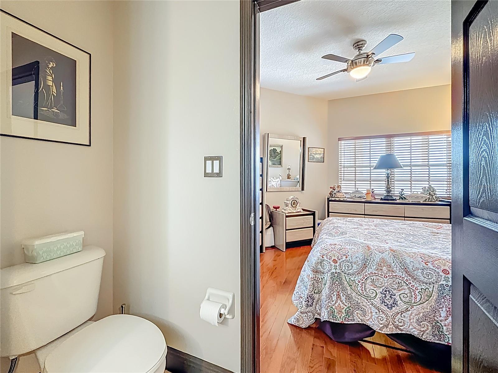 Guest Bathroom with door to hallway & Bedroom #2