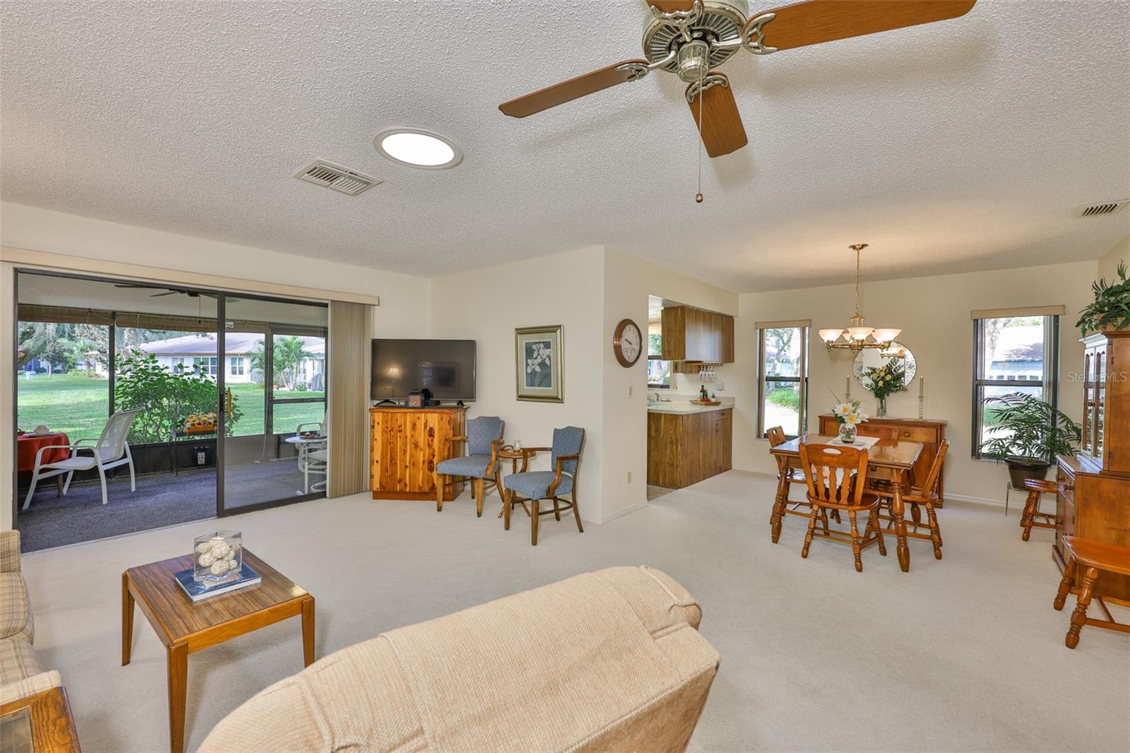 Family Room looking into the Dining Room