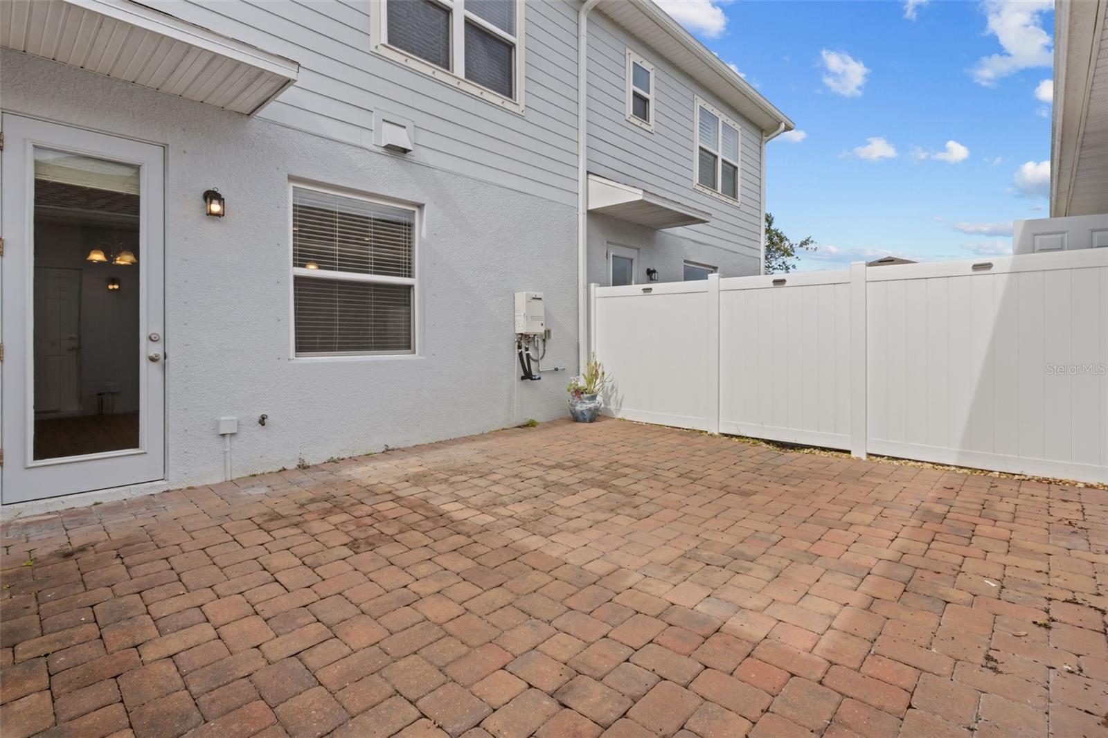 Courtyard - door to left leads inside to dining/kitchen