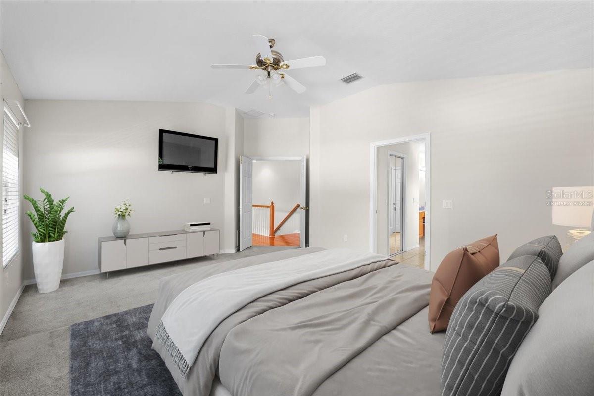 Primary Bedroom virtually staged