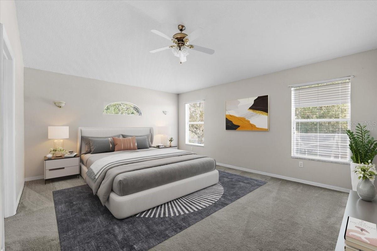 Primary Bedroom virtually staged