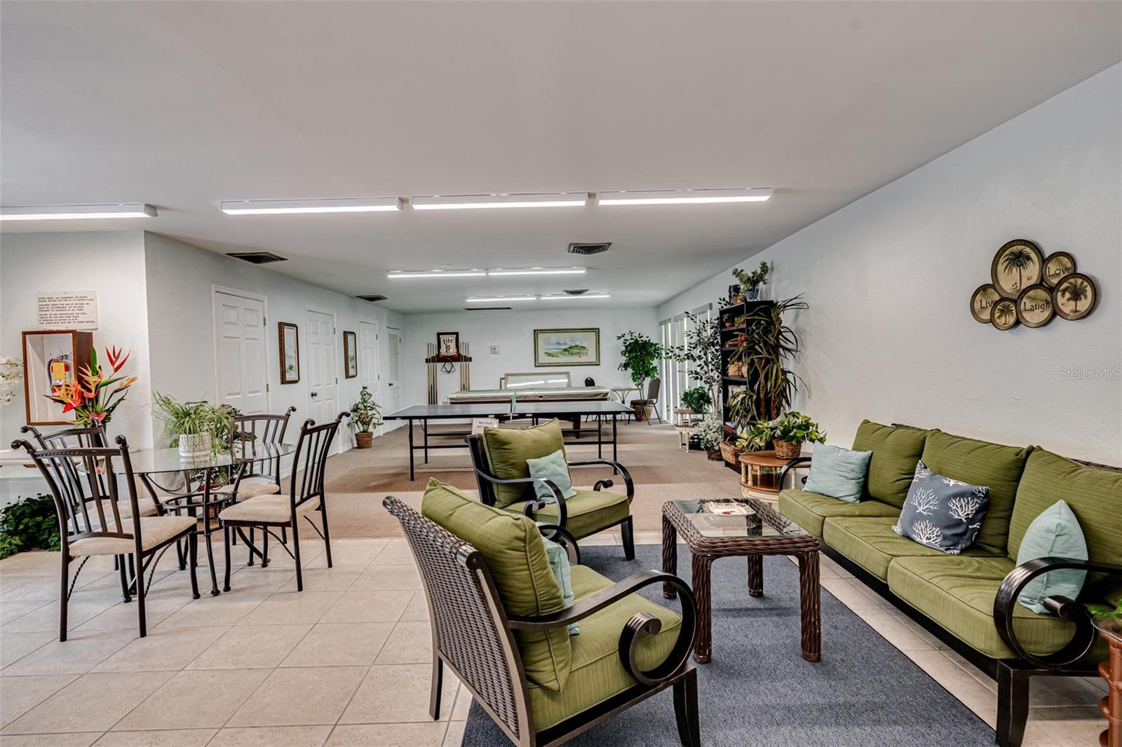 Plenty of sitting areas in the clubhouse